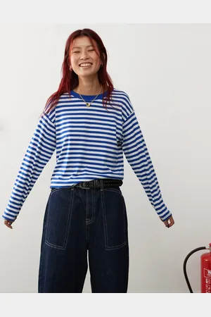Monki Long sleeve top in stripes-Multi