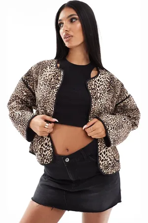 River Island Housecoat in leopard print-Neutral