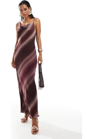 Pretty Lavish Keisha cowl neck maxi dress in -Red
