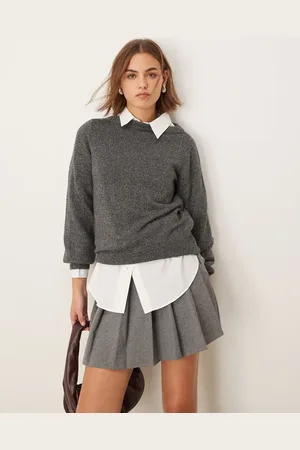 JDY Boat neck glitter jumper in