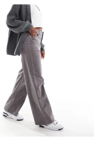 JJXX Wide leg cord pants in grey
