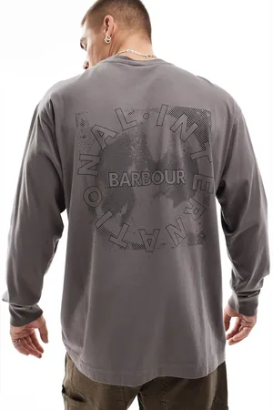 Barbour Long sleeve mapped print oversized t-shirt in