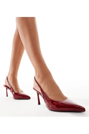 Simmi London Simmi London Wide Fit Laylin Low heeled court shoes in red