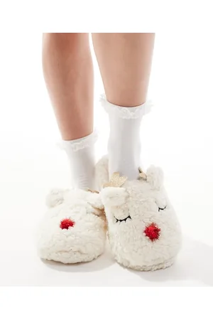 SEQWL Reindeer slippers in -White