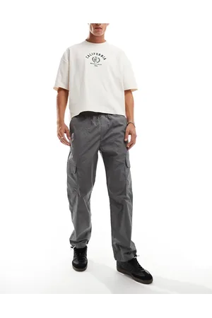 Brave Soul Loose fit cargo pants with ankle drawcord in
