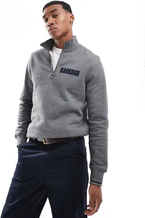Barbour Cotes half zip sweatshirt-Grey