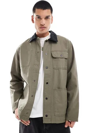 Vans Drill chore jacket in mid brown with black collar