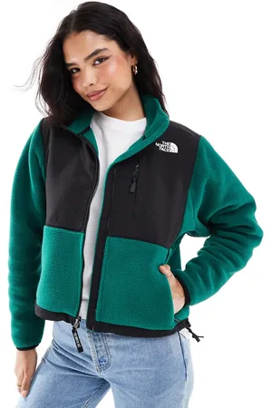 The North Face Retro Denali heavyweight polar fleece jacket in green