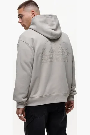 Good For Nothing Zip up washed hoodie in -Neutral