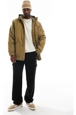 Vans Henrique parka hooded jacket in olive green