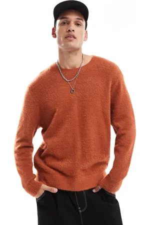 Vans Elmsford solid crew sweater in burnt orange