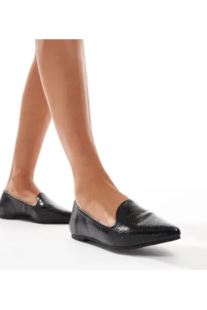 London Rebel London Rebel Celina Wide Fit pointed flat shoes in