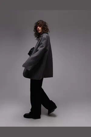 Topshop Brushed wool blend blazer coat in