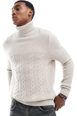 Barbour Daleside roll neck knitted jumper-White