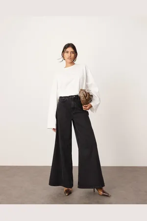ASOS Reece denim high waisted wide leg jeans in -Blue