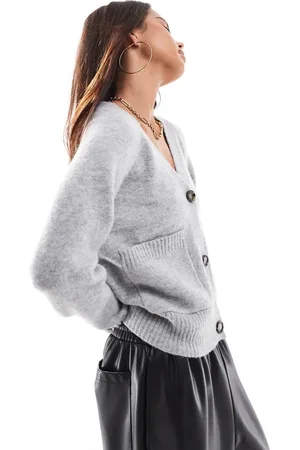 VERO MODA Boxy knitted cardigan with pockets in