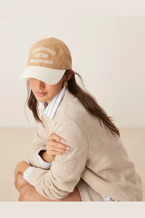 GANT Cotton twill cap with logo in beige-Neutral