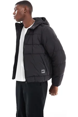 Pull&Bear Lightweight puffer jacket with hood in