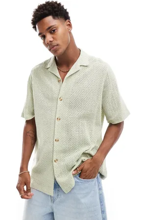 ASOS Relaxed revere texture shirt in