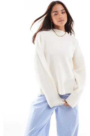 VERO MODA Soft o-neck jumper in -White