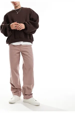 ASOS Baggy fit chino pants with carpenter detail in