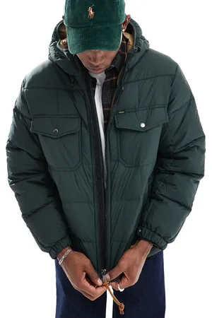 Ralph Lauren Utility hooded down puffer jacket in dark green