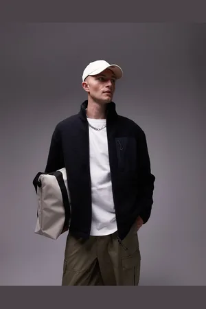ARKET Fleece pile jacket with two-way zip in
