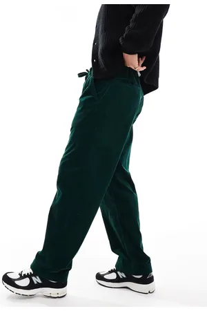 Ralph Lauren Easy pleated straight cord pants in dark green