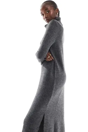 ONLY Roll neck midi jumper dress in melange