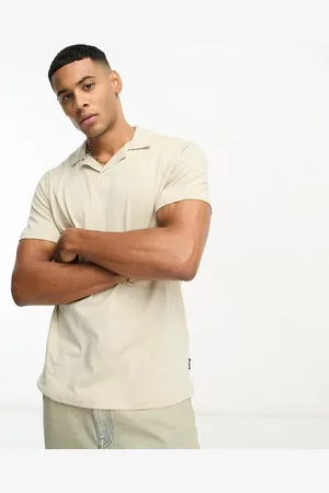 Only & Sons Revere polo in beige-Neutral