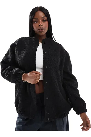Yours Textured wool look bomber jacket in