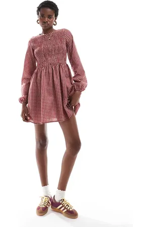 Daisy Street Shirred detail mini smock dress in -Multi