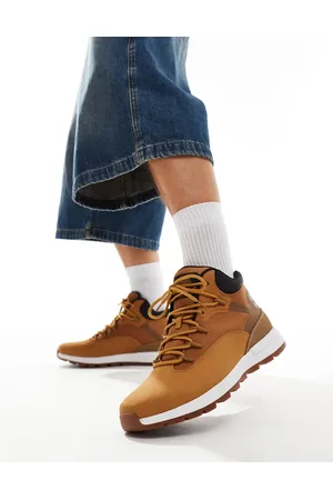Timberland Sprint Trekker mid lace up sneakers in wheat nubuck-Brown