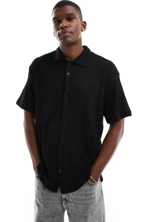 JACK & JONES Oversized textured short sleeve shirt in