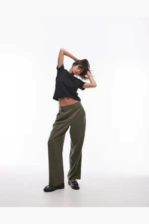 Topshop Pinstripe trackies in -Green