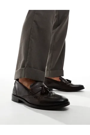 ASOS Brogue loafers in leather with tassel