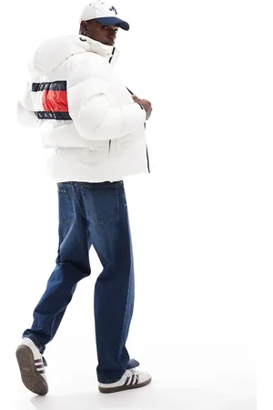 Tommy Hilfiger Alaska puffer jacket with back flag graphic in