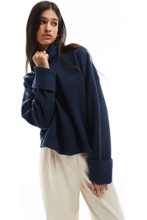 ASOS Supersoft roll neck jumper with cuff detail in