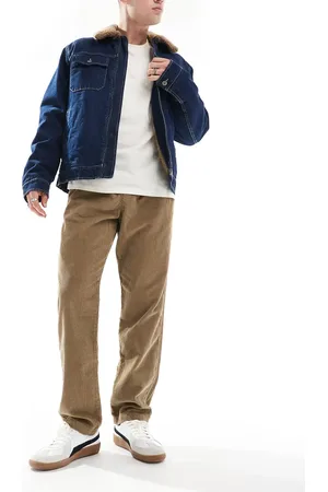 JACK & JONES Loose fit drawstring cord pants in tan-Brown