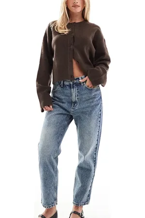 Pull&Bear Petite high waisted mom jeans in