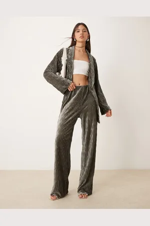Y.A.S High waisted textured velvet pants in (part of a set)