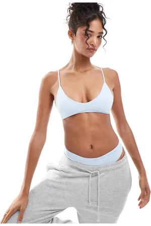 Cotton On Cotton On seamless triangle padded bra in baby blue (part of a set)