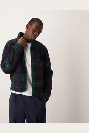 GANT Fleece jacket in green tartan