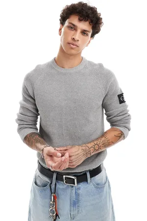 Calvin Klein Badge jumper in grey