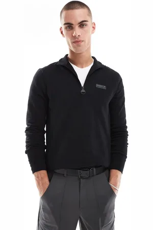 Barbour Essential half-zip sweatshirt in black