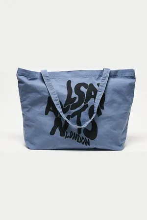 AllSaints Orlando logo tote bag in blue