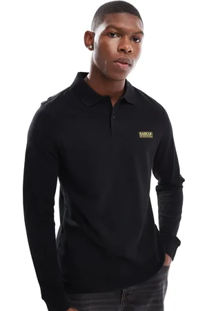 Barbour Long sleeve polo in black