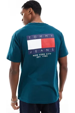 Tommy Hilfiger Flag logo back print t-shirt in green