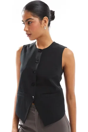 Threadbare High neck waistcoat in