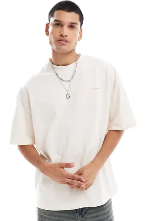 COLLUSION Oversized logo pique t-shirt in -Neutral